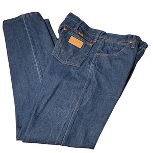 Wrangler 13MWZ Jeans Men's 34X33 Blue Denim Cowboy Cut Fit cowboy cut